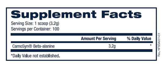 Beta alanina NFS de 100 tomas 320gr - Imagen 2