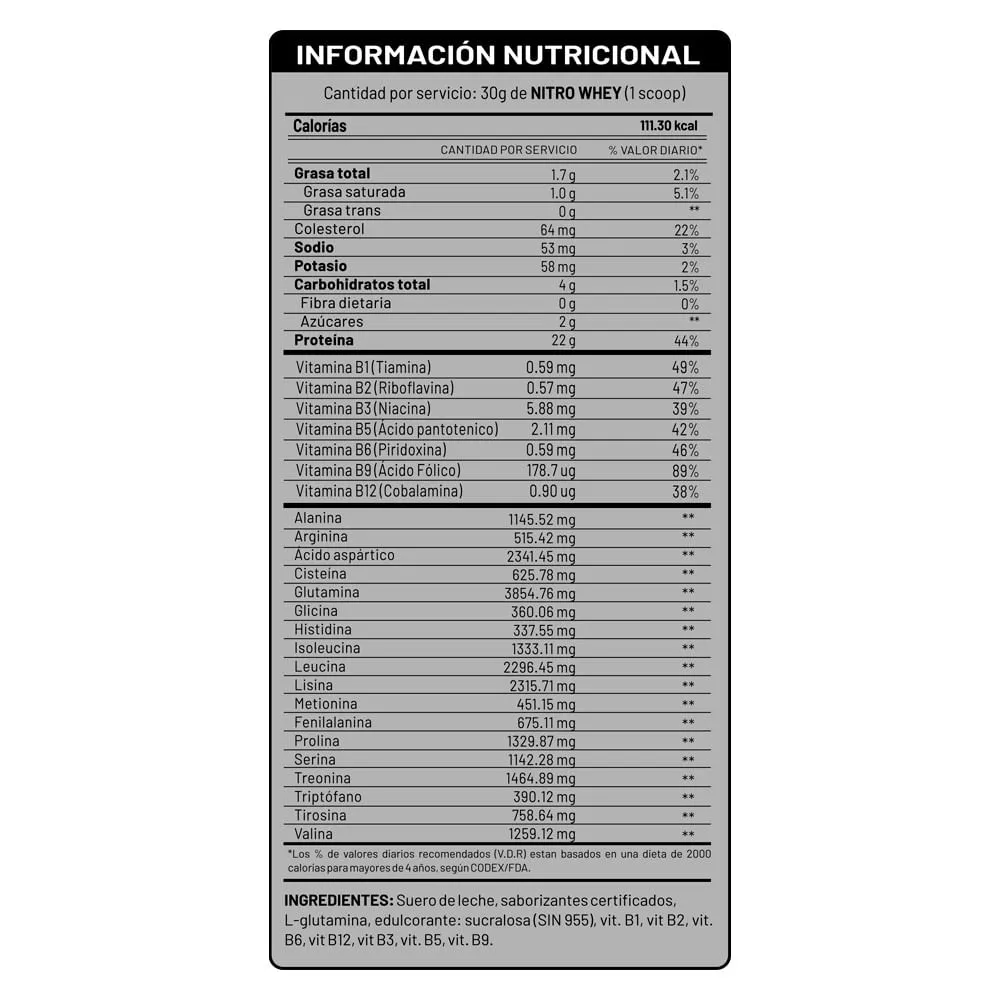 Nitro whey 3kg- UN - Imagen 2