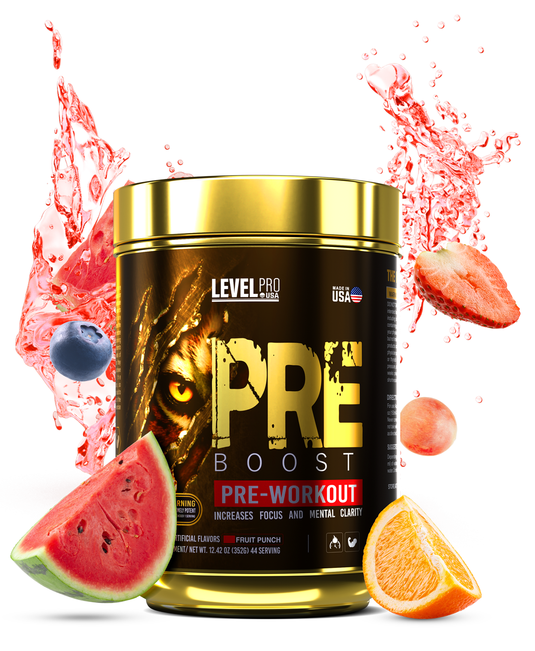 PRE ENTRENO LEVEL PRO 352g