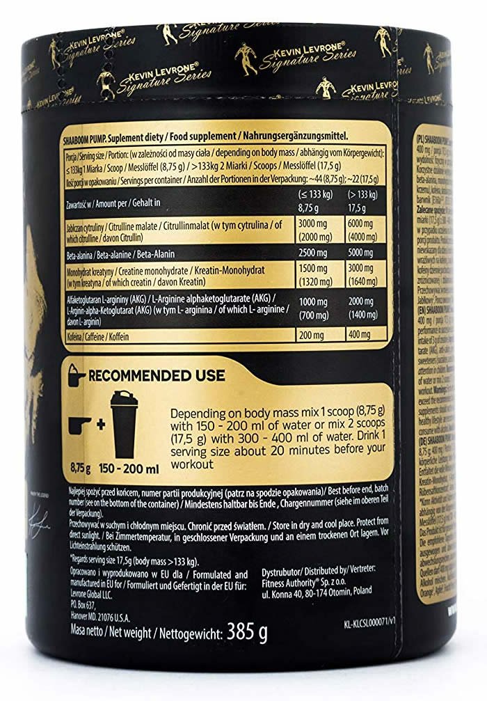 Shaboom pump Kevin levron 385gr - 44 Servicios - Imagen 2
